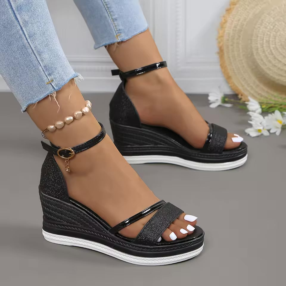 Luxe Glow Wedge Sandals